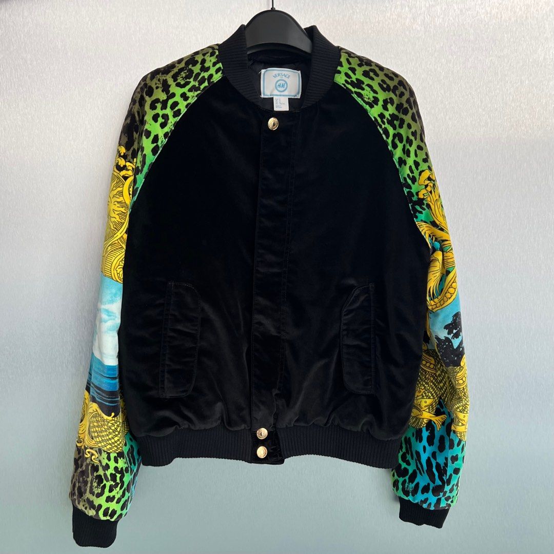 Versace x H M Bomber jacket Black Size Medium Men s Fashion
