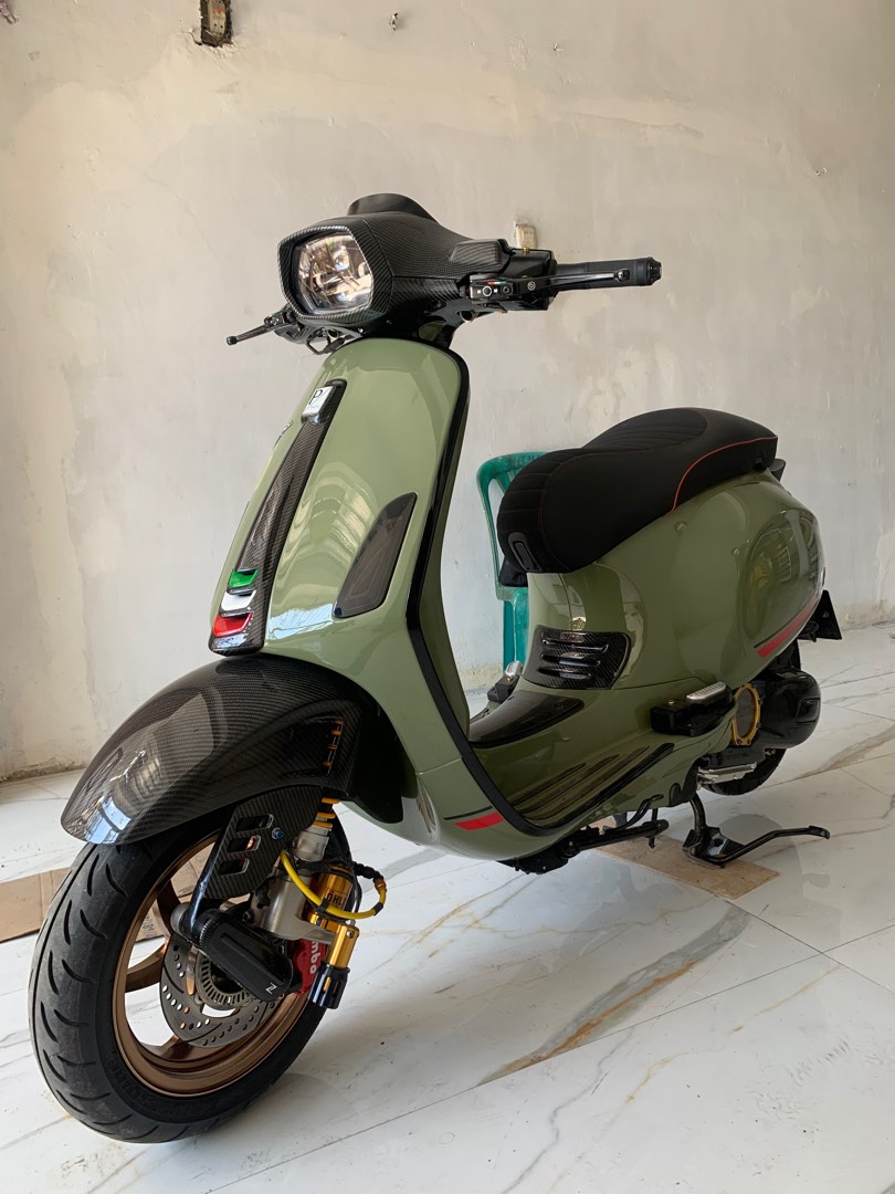 Vespa Sprint S 150 IGET ABS full modifikasi tahun 2023, Motor di Carousell