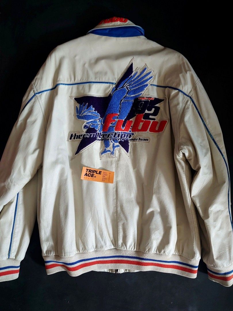 90s FUBU real leather bomber jacket Bomber jacket × fubu - Gem 90s FUBU real leather bomber jacket Bomber jacket × fubu - Gem