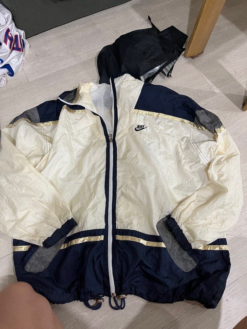 black and white nike bomber jacket