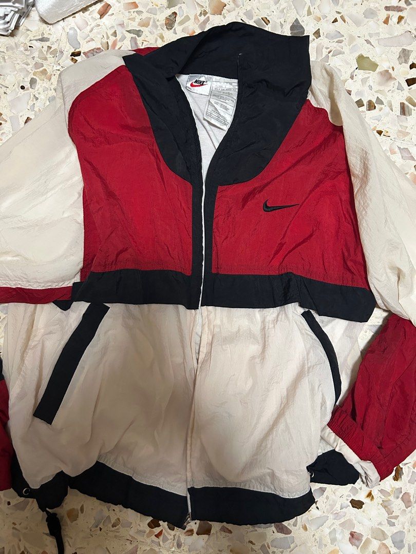 Red white nike windbreaker sale