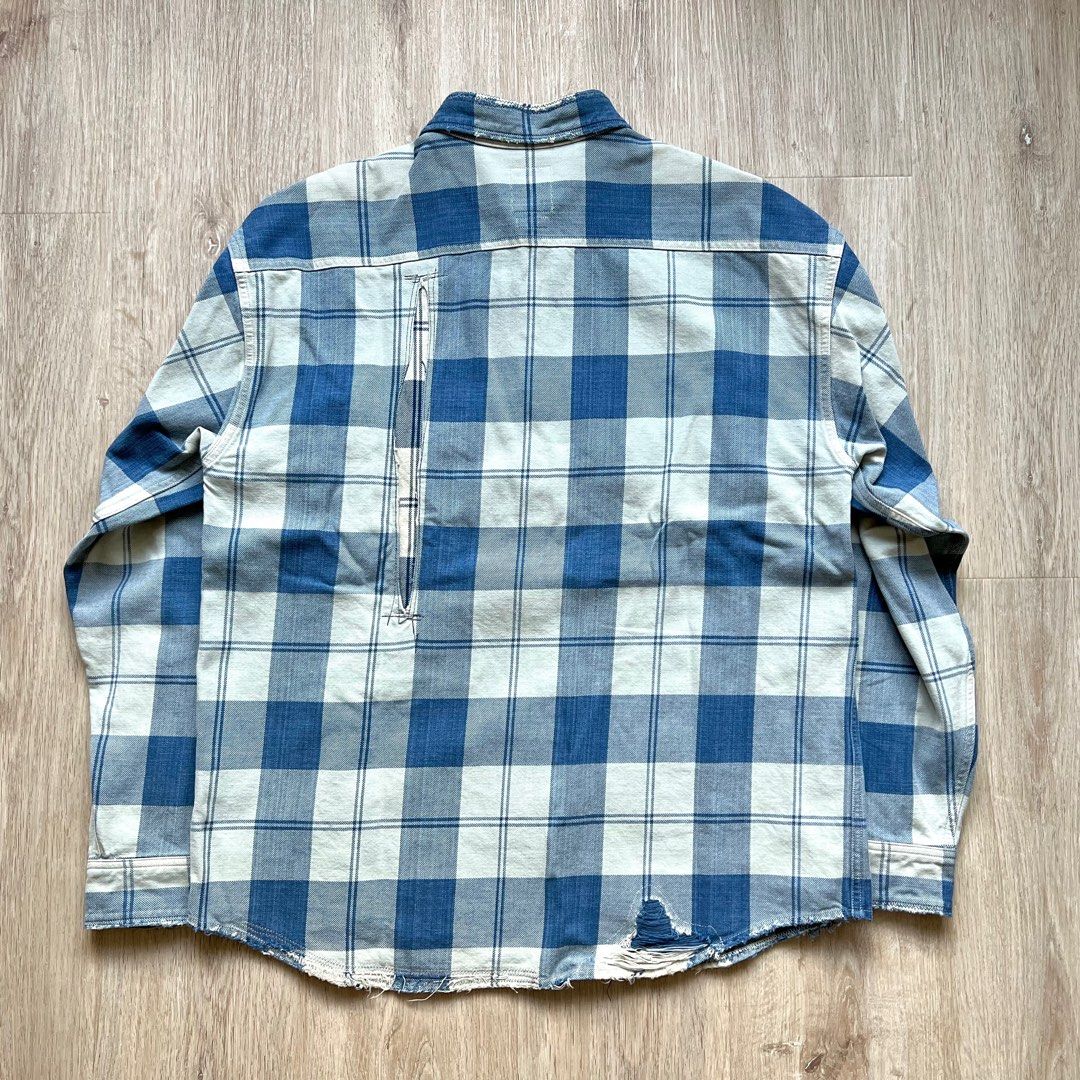 visvim LUMBER CHECK L/S CRASH, 名牌, 服裝- Carousell