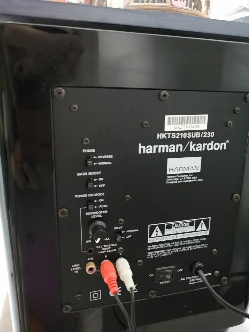 Harman Kardon Subwoofer Hkts 210 Sub 230 Working Harman Kardon Subwoofer HKTS210SUB / 230, Audio, Soundbars