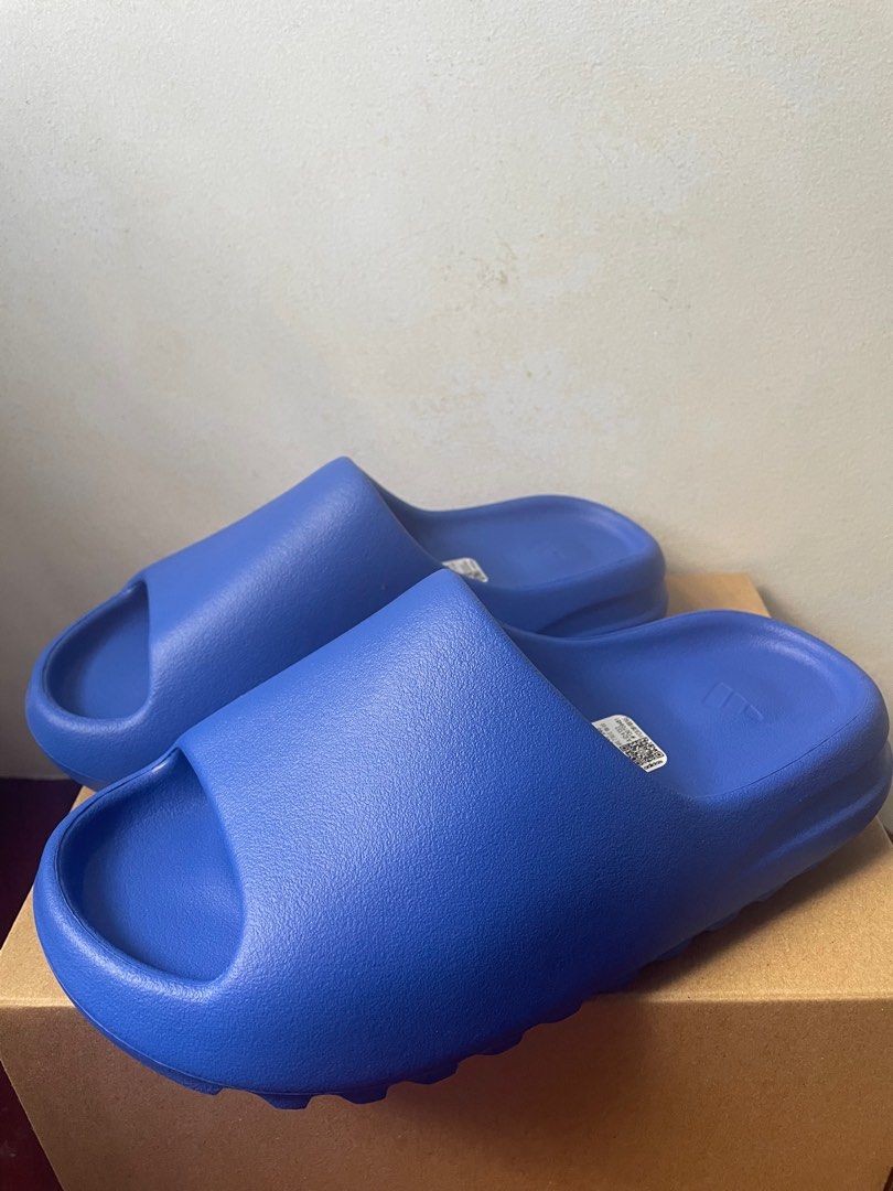 Below SRP brand new Yeezy Slide “Azure”, Women's Fashion, Footwear,  Slippers and slides on Carousell
