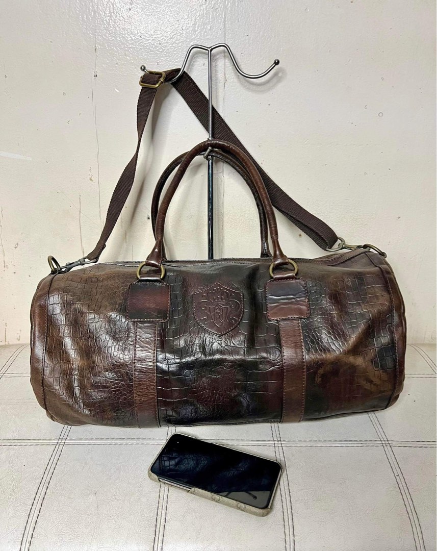 Zara duffle bag piel leather