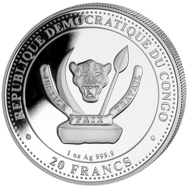 2021PREHISTORIC LIFE WOOLY MAMMOTH 銀貨 2021 1oz Congo Prehistoric