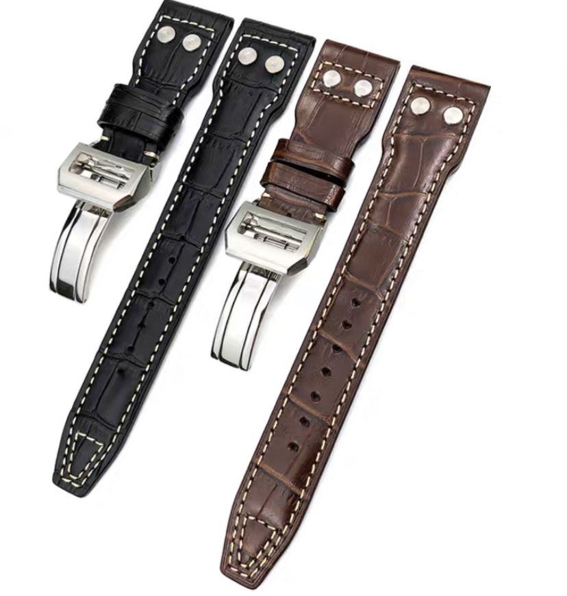 20MM 21MM 22MM HIGH QUALITY GENUINE CALF LEATHER WATCH STRAP FOR IWC PILOT WATCHES