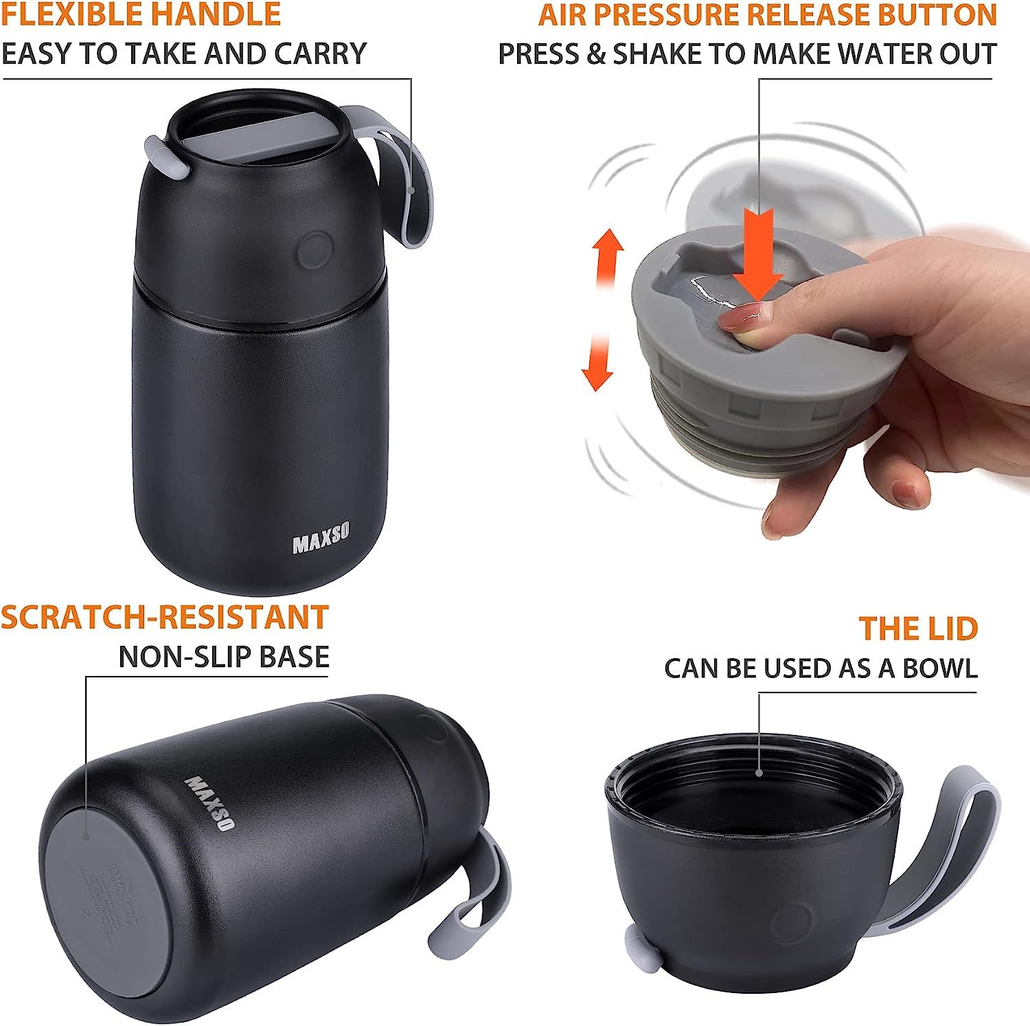 Hot/Cold Food Container Thermos Vacuum Insulated Soup Cup Stainless Steel