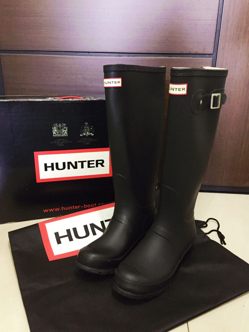 大雨救星🇬🇧 英國 Hunter Original時尚霧面長靴橡膠雨鞋 高筒防水雨靴 獵人雨靴