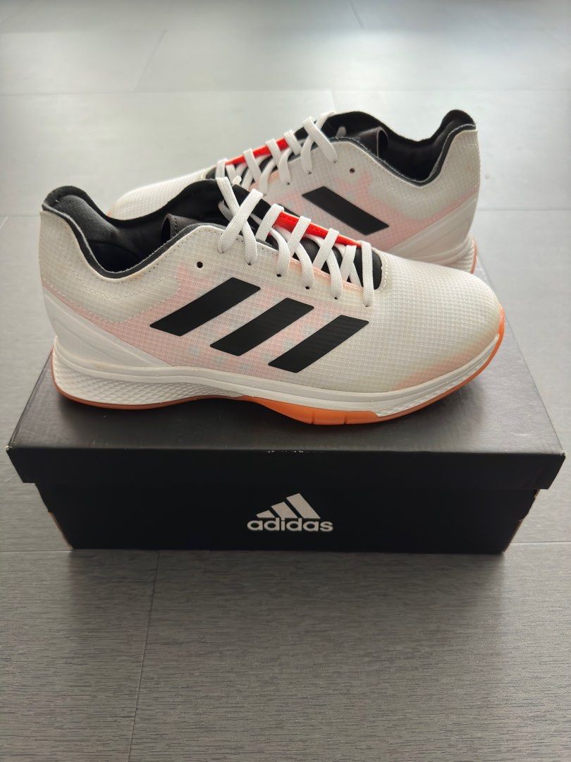 Adidas Counterblast Bounce White/Black/Orange Indoor Court Shoes (For Badminton, Basketball, Floorball, Handball, Gym, Volleyball, Tchoukball, etc), Sports Equipment, Other Sports and Supplies on Carousell