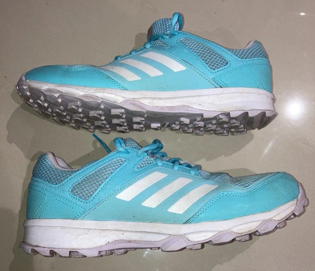 Adidas junior hockey shoes - aqua blue top