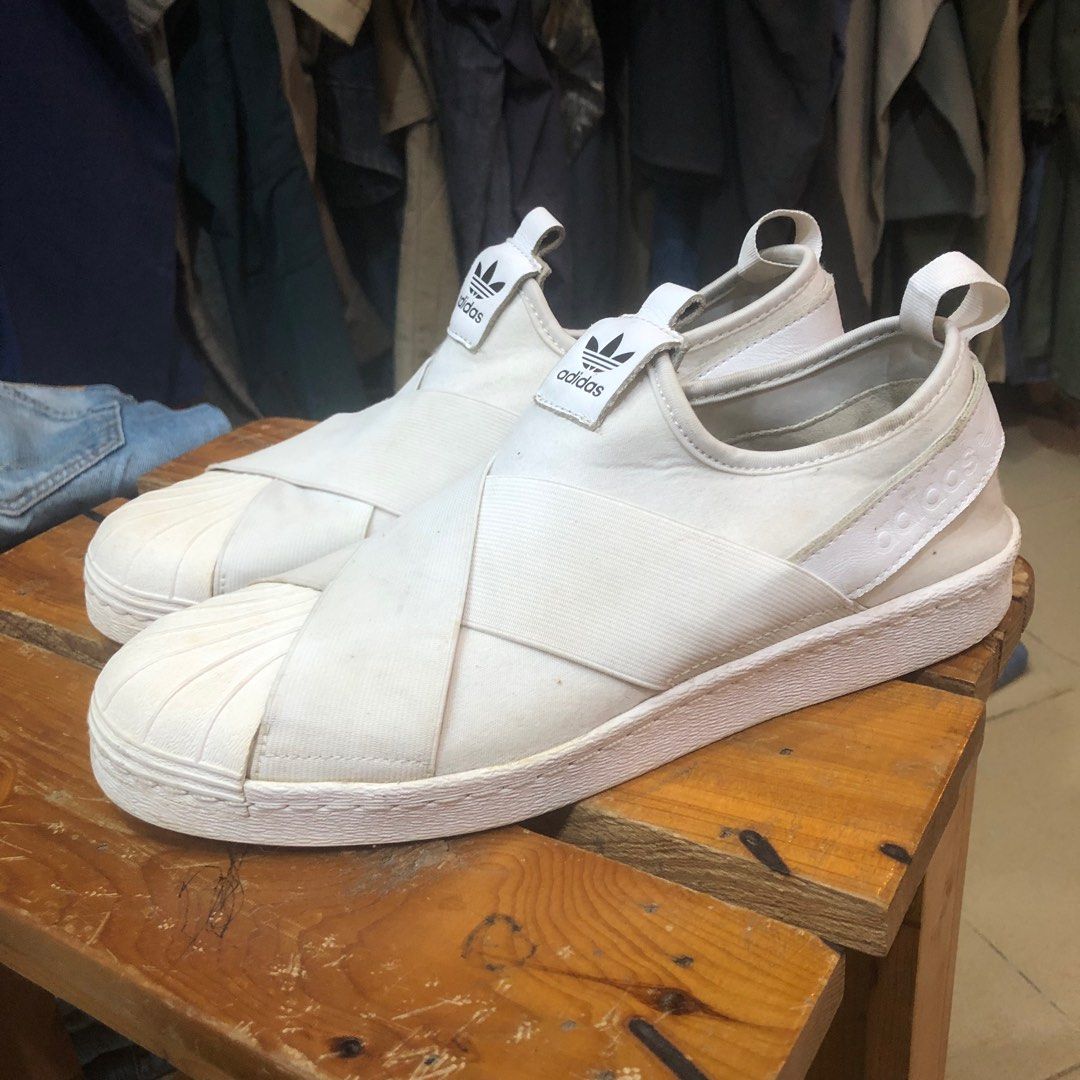 Adidas superstar slip on white fashion store