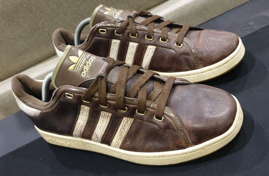 ADIDAS Vintage BORA II Full Leather 9.5uk Rare Kondisi Padu