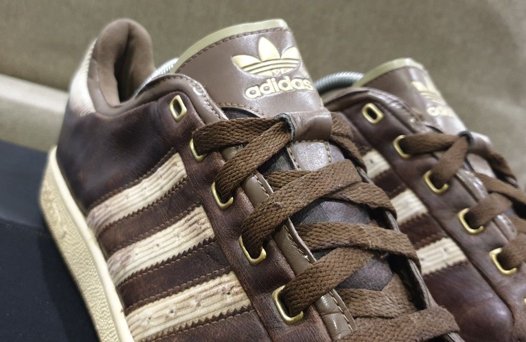 ADIDAS Vintage BORA II Full Leather 9.5uk Rare Kondisi Padu