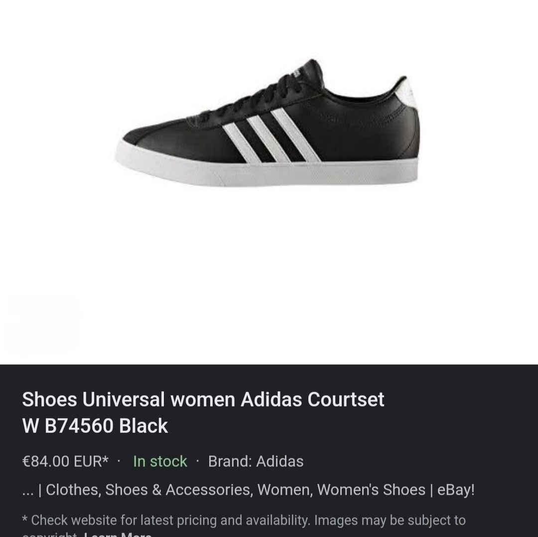 Women's adidas sales courtset black