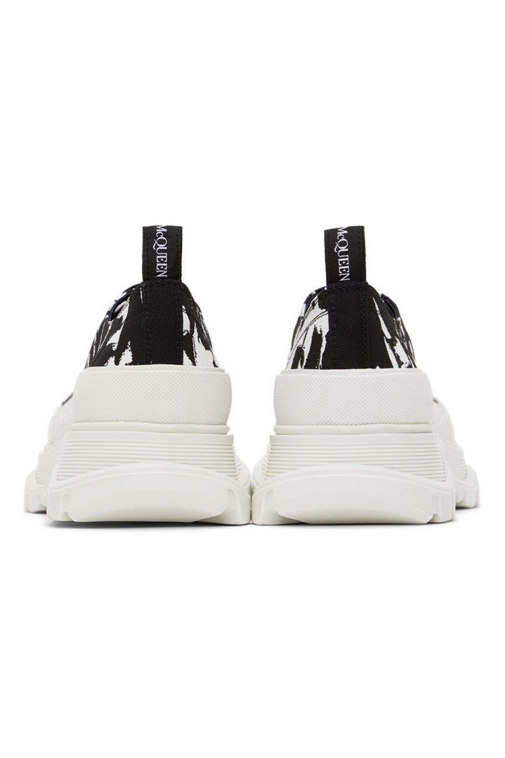 Alexander McQueen Black White Graffiti Sneakers