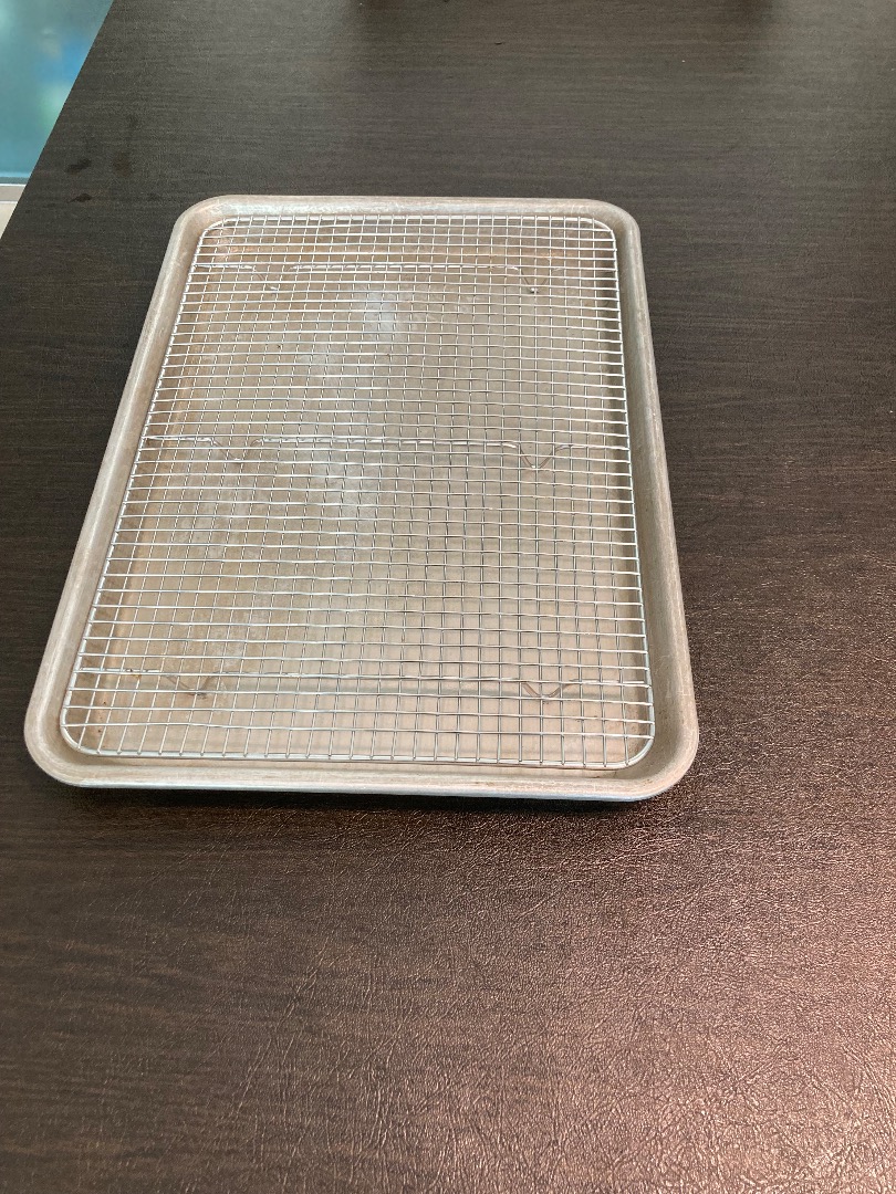 Aluminum Baking Sheet with Stainless Steel Cooling Rack Set Half Sheet