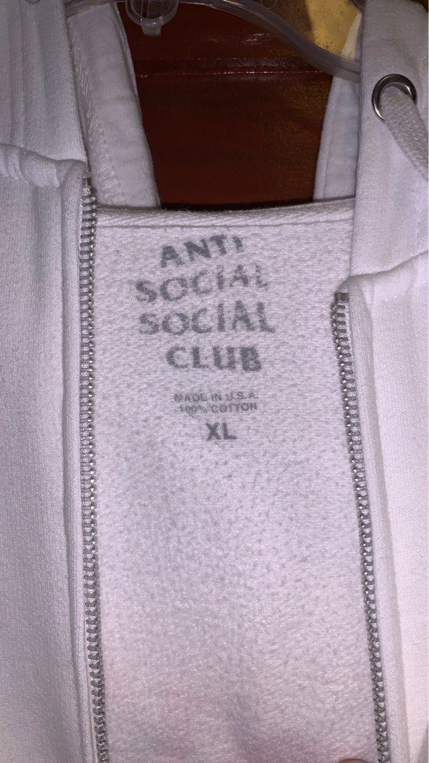 Anti Social Social Club “ASSC” zip up hoodie (Category: Coats, Jackets and Outerwear) located in Bulacan. Submitted by donlor (Listing ID 1241307532, Image 3). Description: nego.