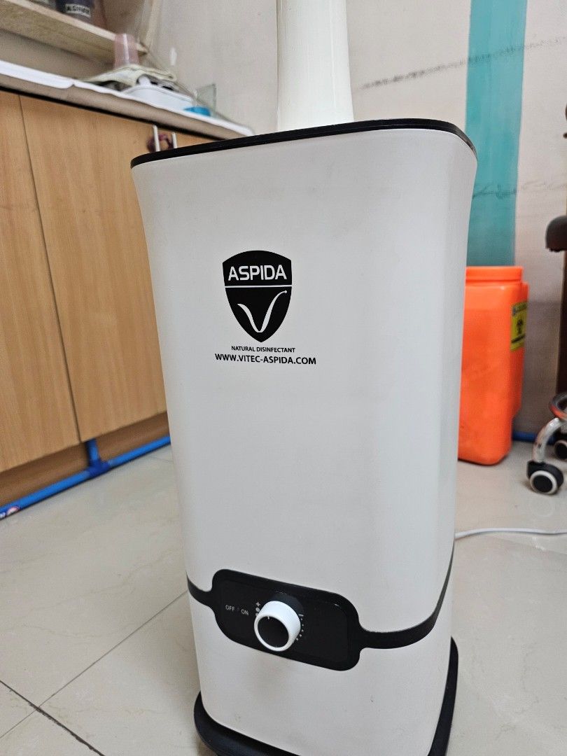 Aspida fogging machine (Category: Air Purifiers & Dehumidifiers) located in San Juan City. Submitted by thegoodthingsinlife (Listing ID 1241259852, Image 2). Description: Aspida fogger machine complete accessories ASPIDA Natural Disinfectant is scientifically proven to kill 99.99 percent of bacteria, viruses, mould, and fungus! It's an all-purpose disinfectant that can be used on food and beverages, livestock, medical, water, agriculture, and a v
