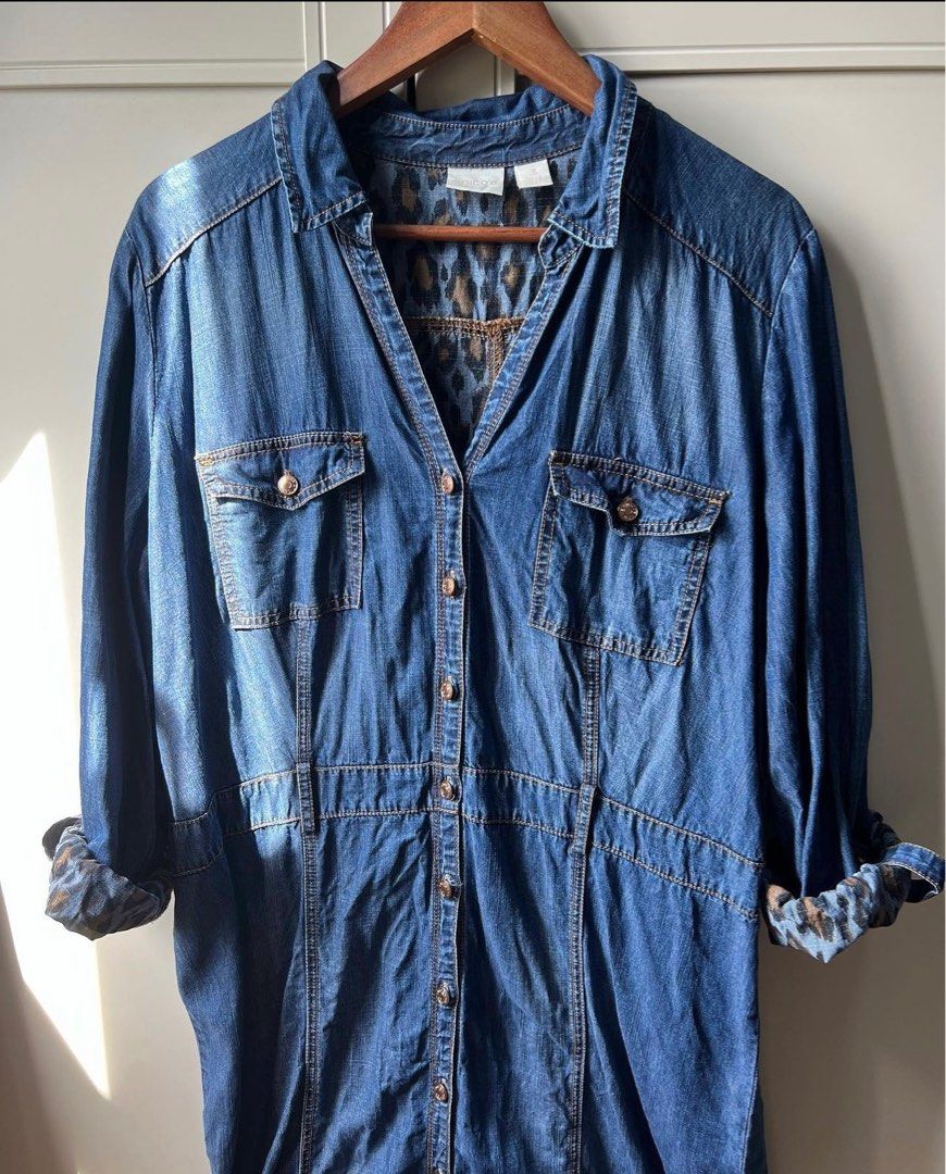 Chico's denim maxi store dress