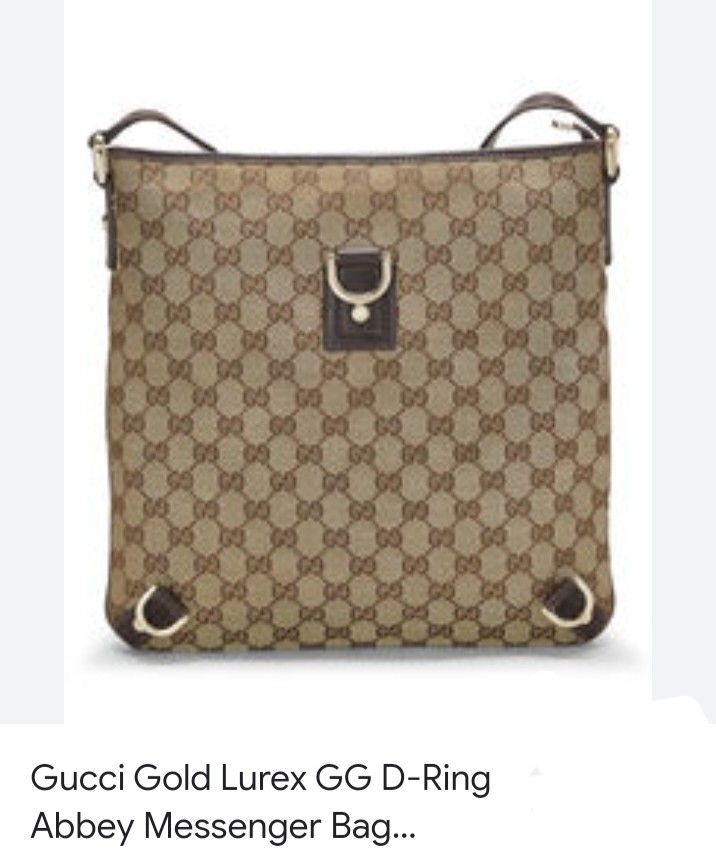 Gold Lurex GG D-Ring Abbey Messenger Bag