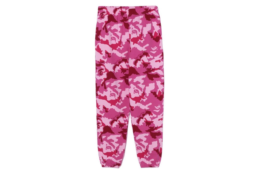 Pink bape online sweatpants