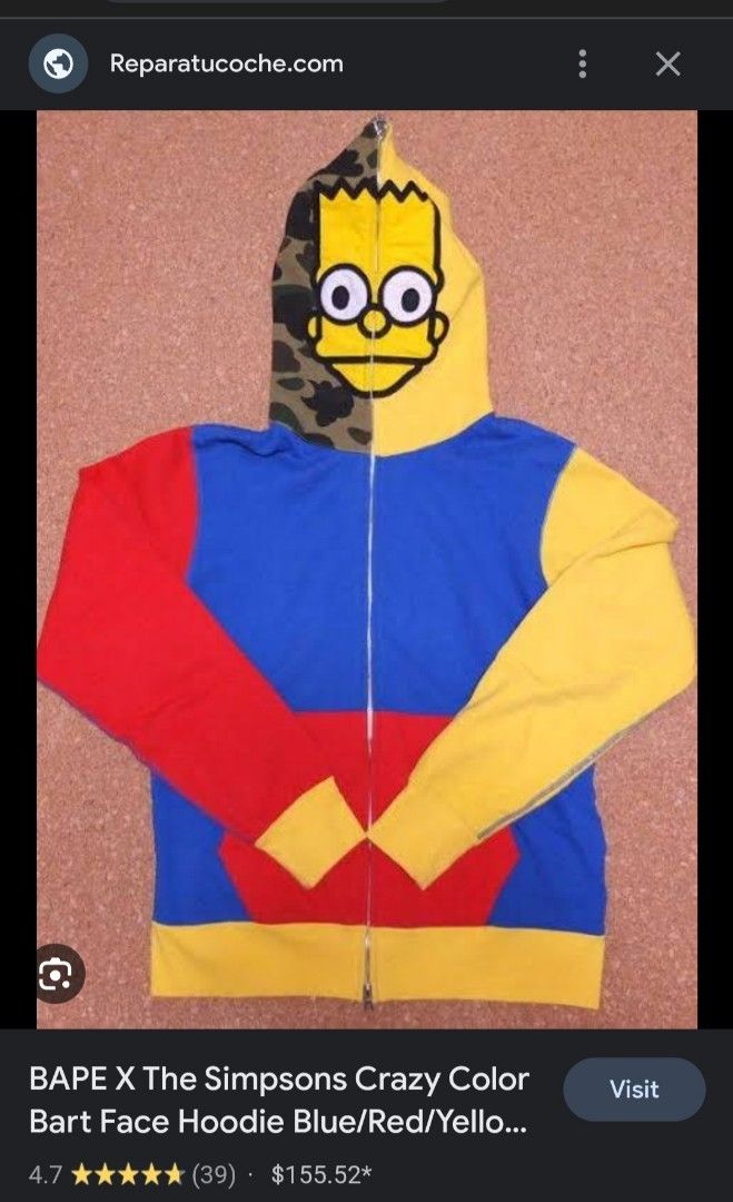 Bape x Bart simpson by A bathing Ape Aape Women s Fashion Coats