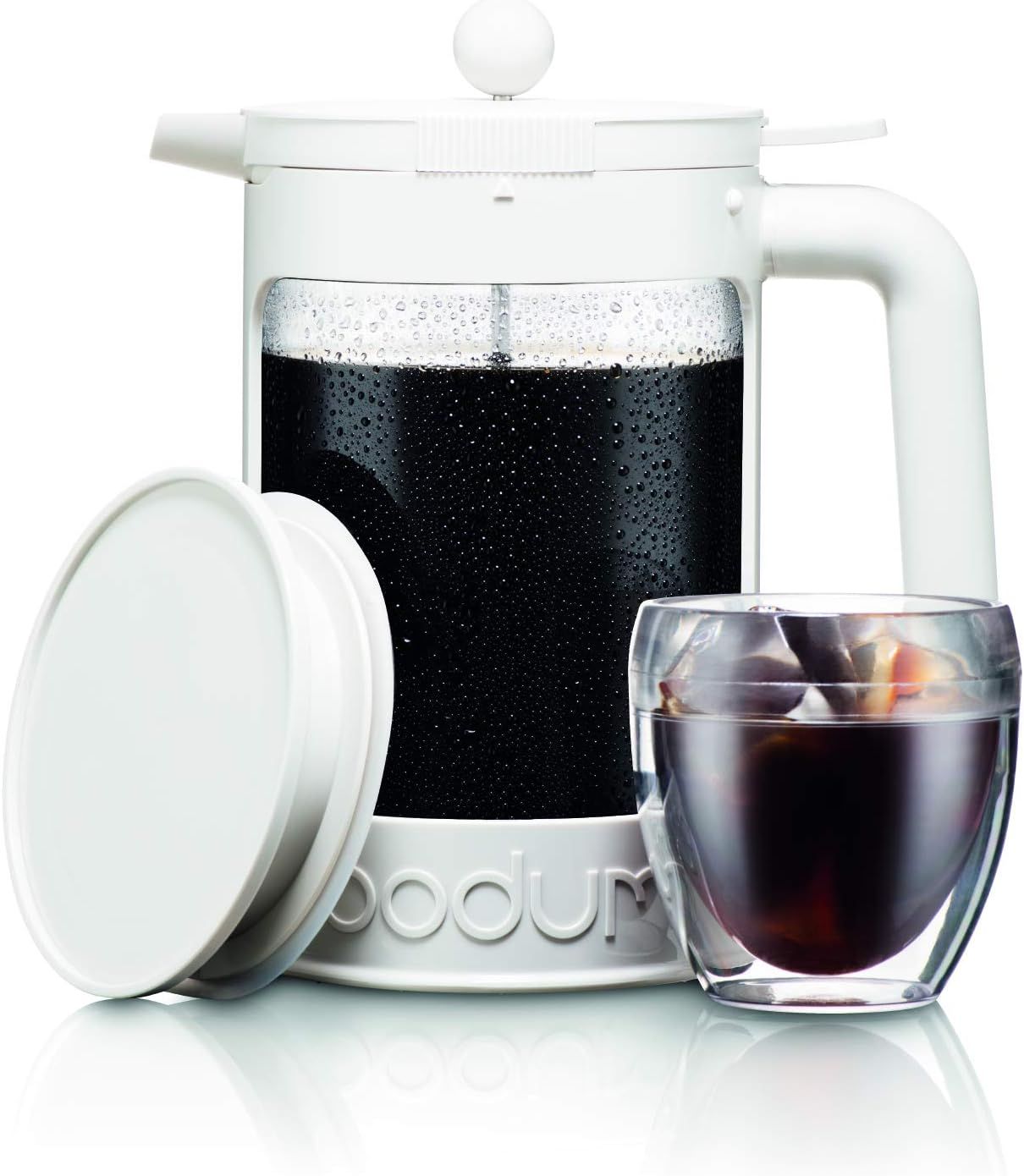 bodum Bean Cold Brew Coffee Maker, 51 Oz, Bright White (Bright White