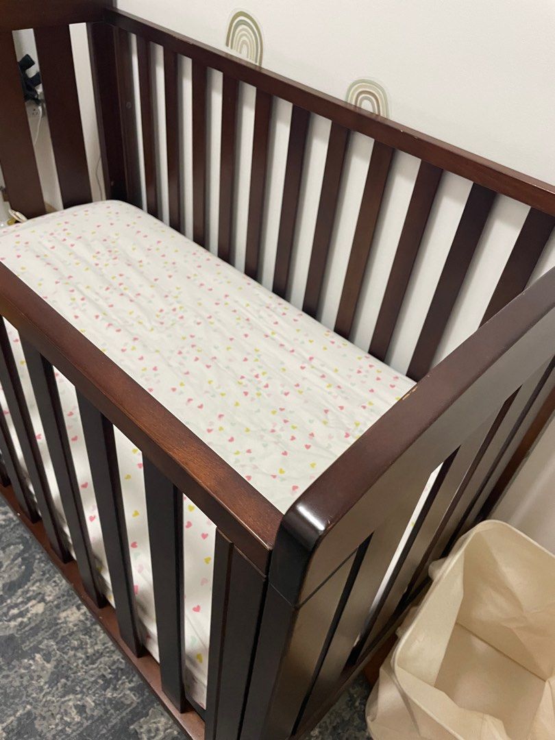Boori Alice Convertible Cot Bed / Crib Convertible from Cot to Toddler Bed Oak Color, Babies