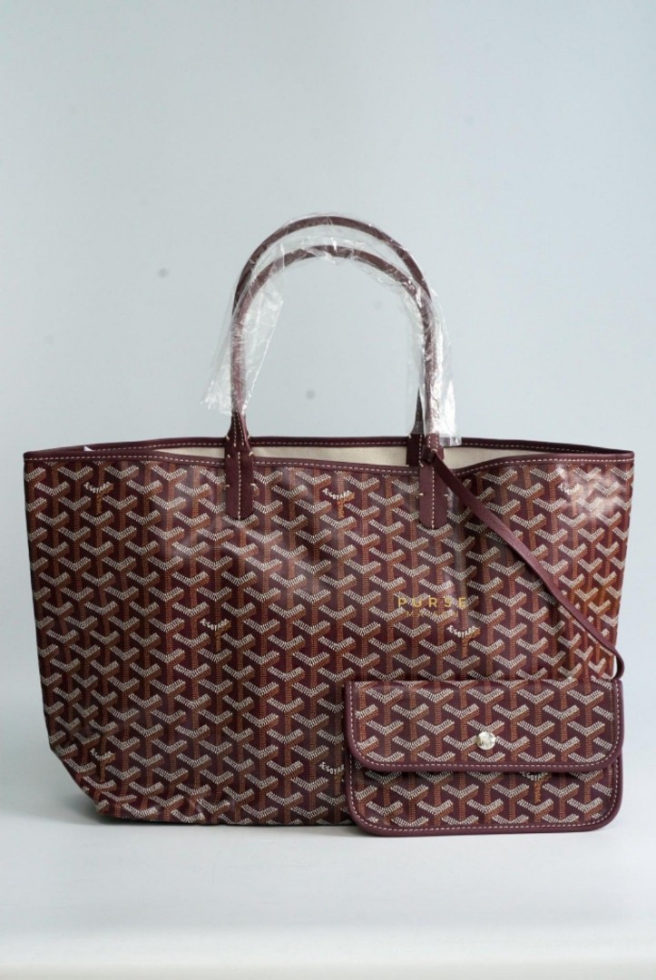 Goyard St Louis PM Maroon Bordeaux (special color), Luxury, Bags & Wallets  on Carousell