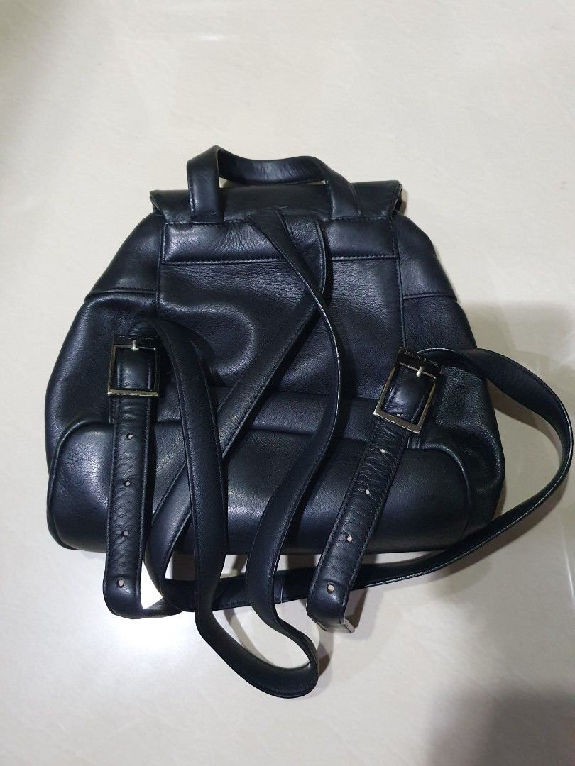 Authentic Braun Buffell Leather Backpack Bag Pouch Pre loved
