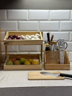 BUNDLE: Wooden 2-Tier Rack + Kitchen Tool Holder
KITCHEN COUNTER organizer