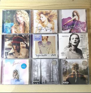 BUNDLE/SEALED: TAYLOR SWIFT CD ALBUMS DEBUT SELF TITLED, FEARLESS, SPEAK NOW, RED TAYLOR'S VERSION, 1989, REPUTATION, LOVER, FOLKLORE, EVERMORE (NOT VINYL)