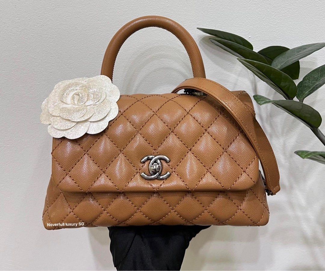 Chanel Coco Handle Small Caramel Caviar RHW Bag, Luxury, Bags & Wallets on  Carousell