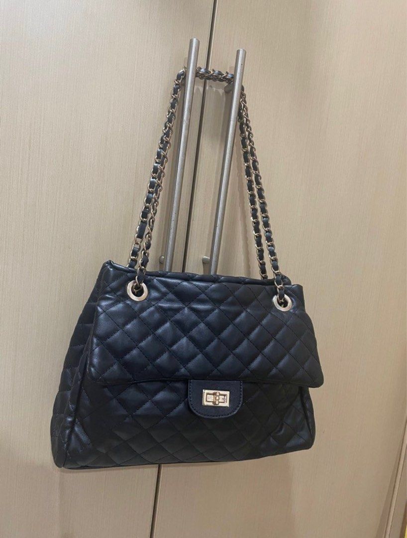 Chanel look like quilted pu leather bag jennie bag