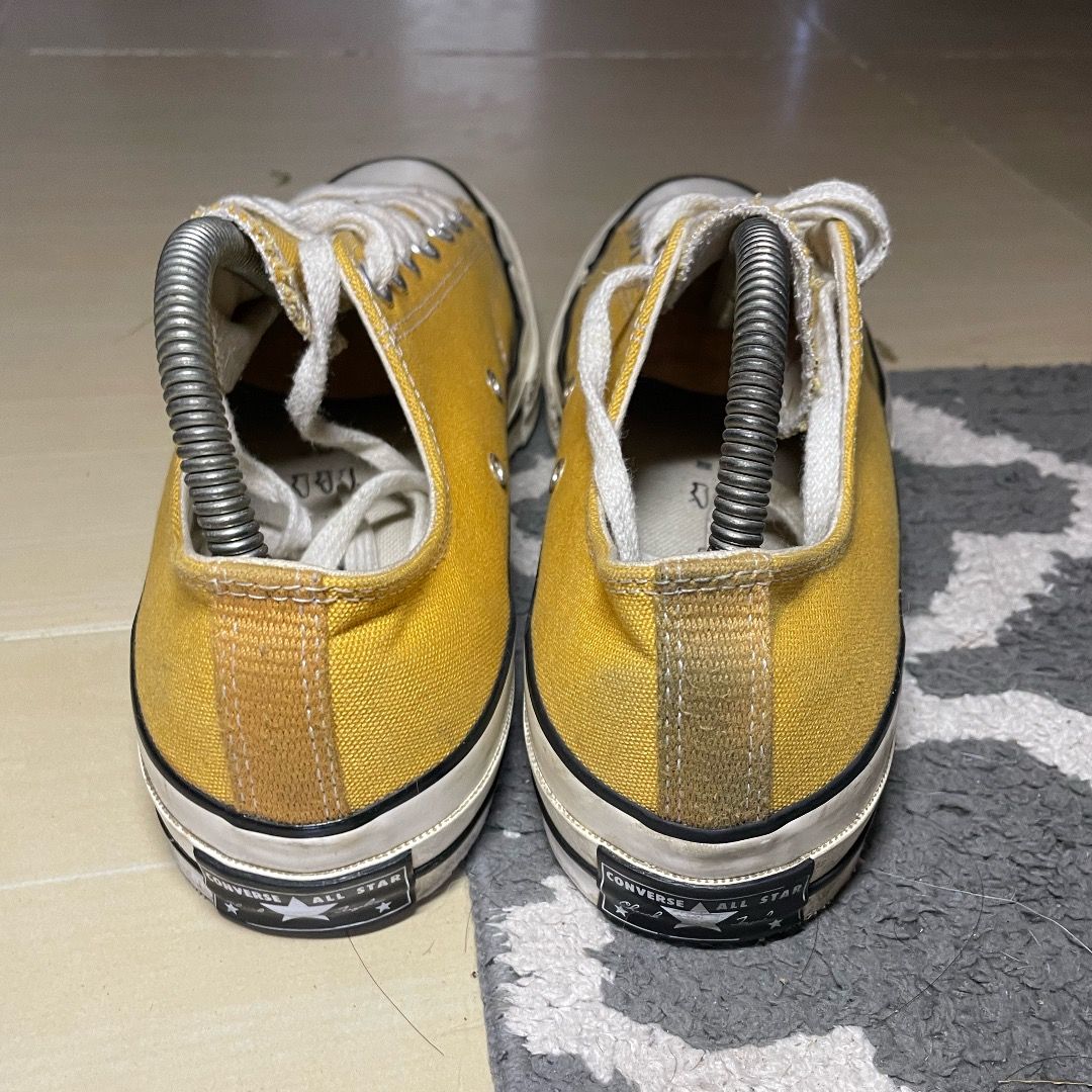 Chuck Taylor 70's Sunflower (Yellow) (Category: Sneakers) located in Paranaque City. Submitted by mmmmound (Listing ID 1241244298, Image 3). Description: Chuck Taylor 70's Sunflower (Yellow) Size 9 Presentable condition, but with signs of use already. Payment: BPI/GCash Shipping: Grab/Lalamove.