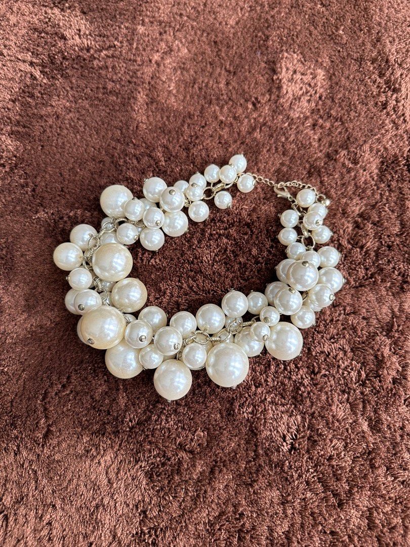 Chunky pearl necklace discount