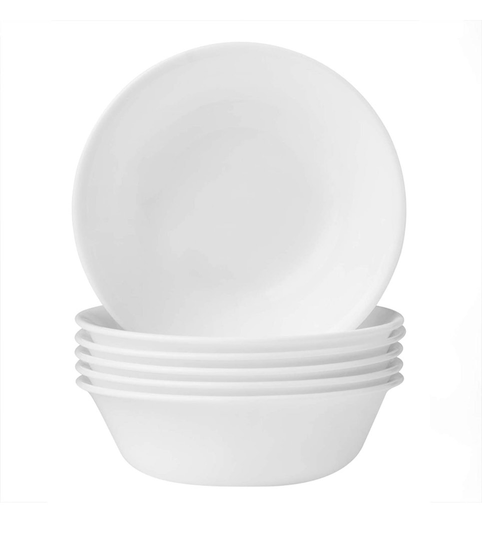 Corelle Vitrelle 18Oz Soup/Cereal Bowls, Chip & Crack Resistant Glass