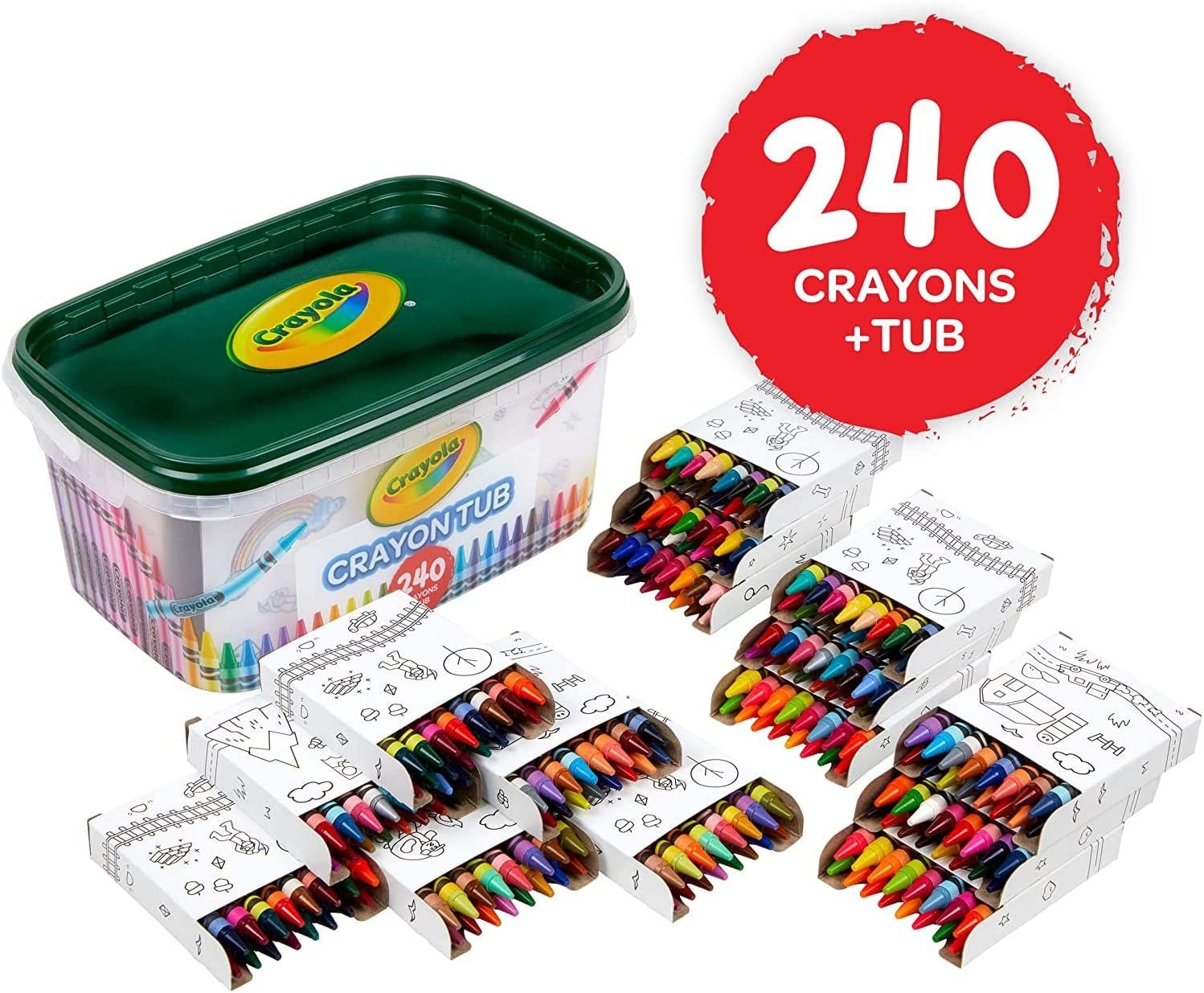 Crayola 240 Crayons, Bulk Crayon Set, 2 of Each Color, Gift for Kids