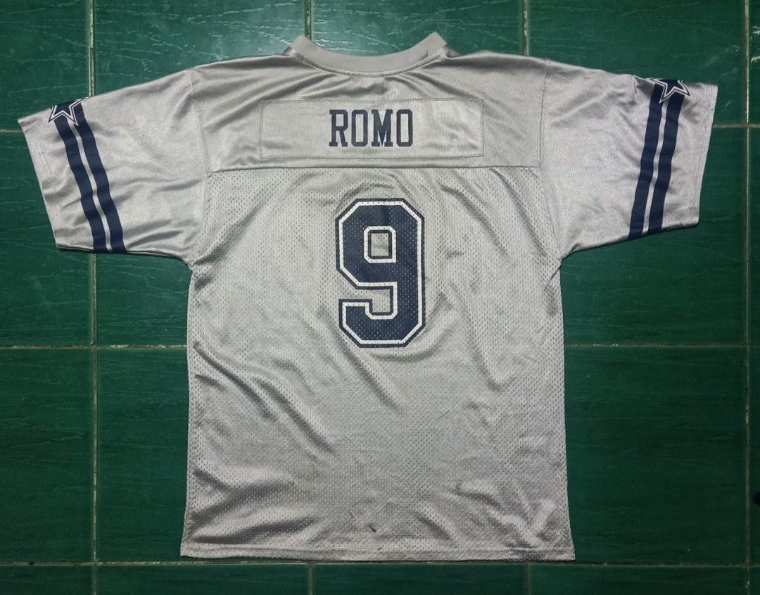 DALLAS COWBOYS SILVER ' ROMO 9 ' FOOTBALL JERSEY, Men's Fashion