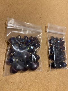 Dark purple beads assorted 40 beads each pack