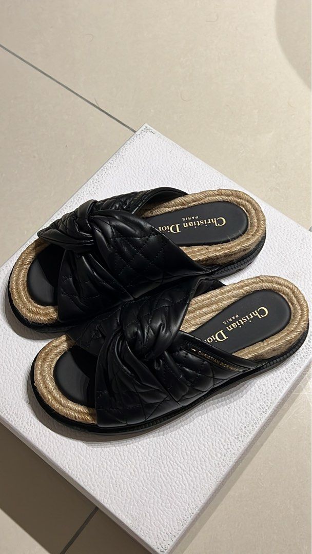 Black online dior sandals