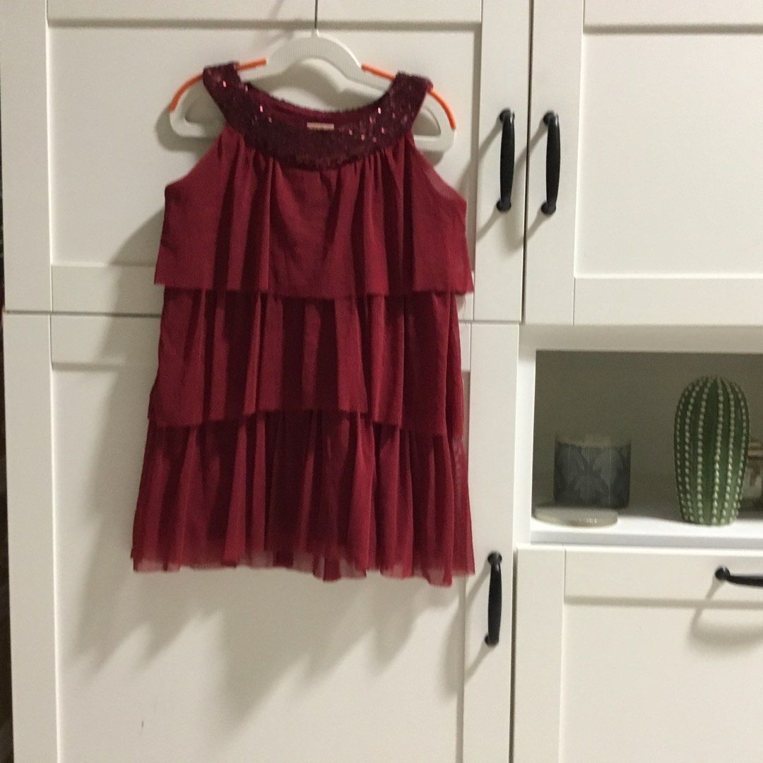 Girls size 7 red dress outlet