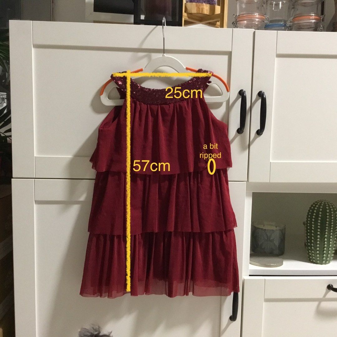 Girls size top 7 red dress