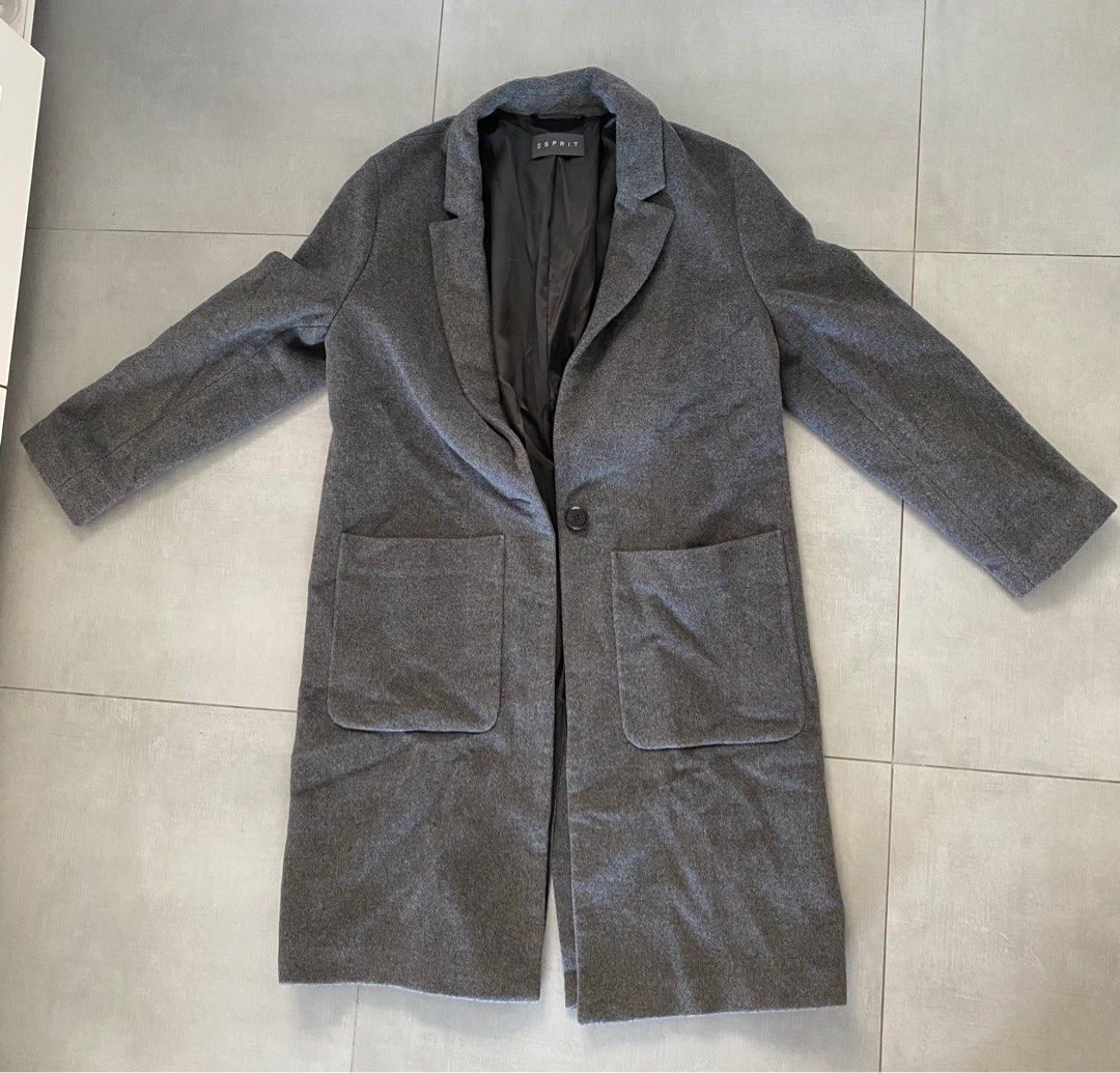 Esprit Grey Coat Women s Fashion Coats Jackets and Outerwear on