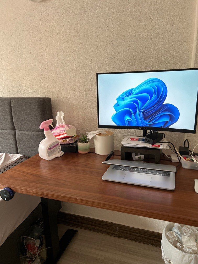 Everdesk+ Max aged darkened walnut tabletop, Furniture & Home Living ...