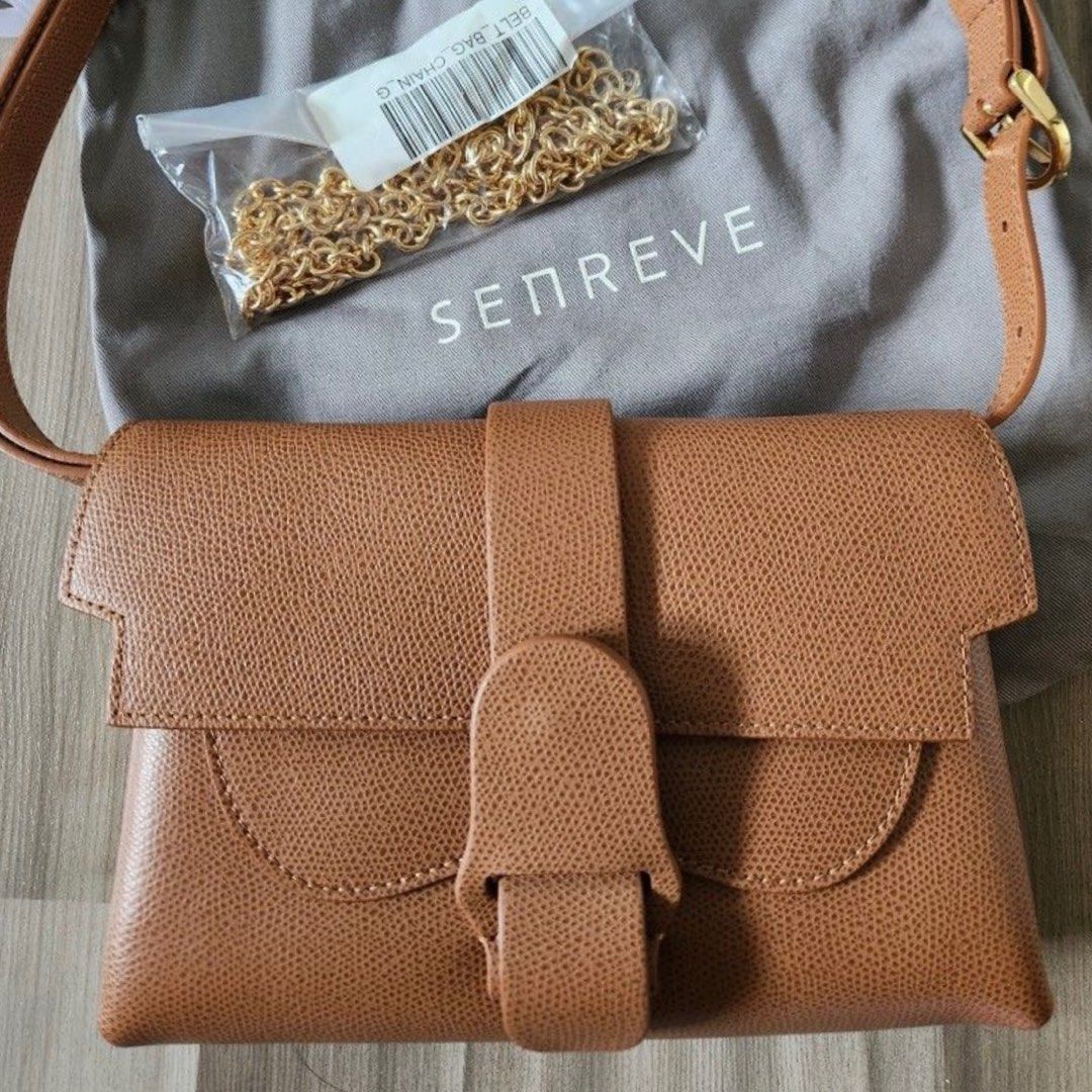 Senreve Aria belt bag Pebbled LEATHER Sand handbag crossbody