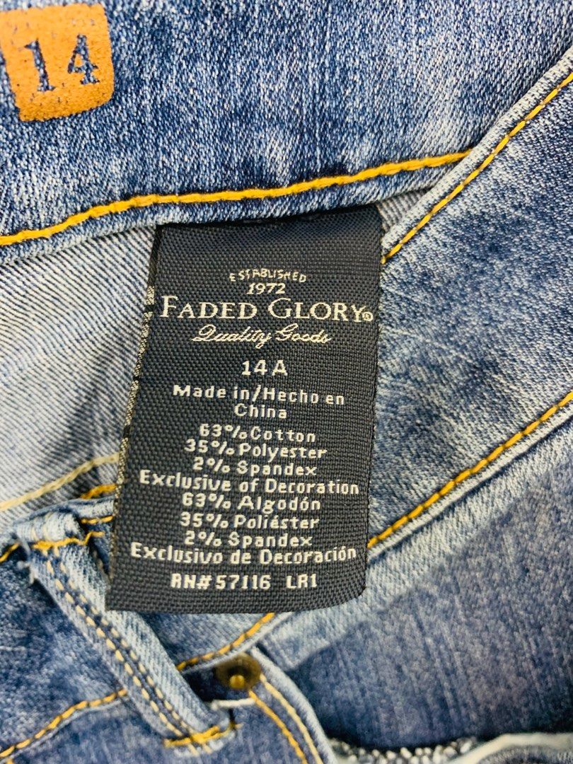 Faded glory jeans rn 57116 top