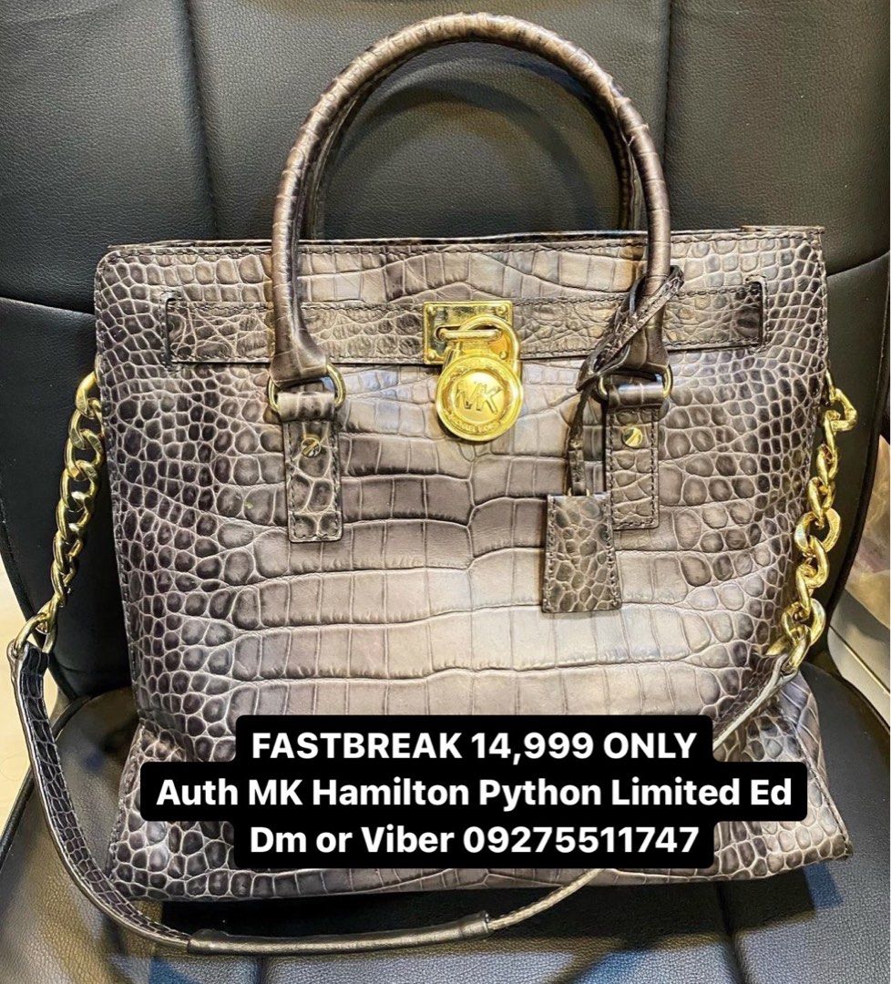 FASTBREAK Authentic Michael Kors Hamilton Python Limited Edition Two way Bag