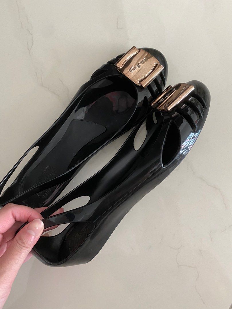 Salvatore ferragamo flats jelly on sale